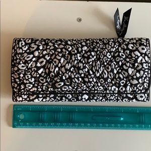Vera Bradley trifold wallet. Black/white/gray NWT